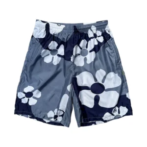 Packable court short white flower