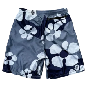 Packable court short white flower